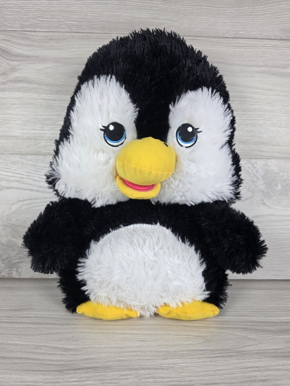 Goffa International Plush Penguin Black White Fluffy 13" SU55